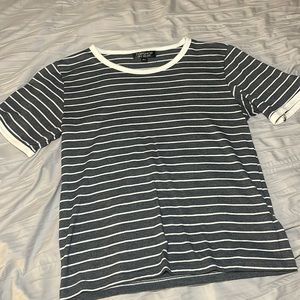 Topshop stripe contrast tee